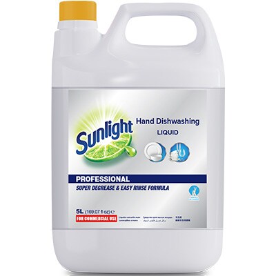 Sunlight Pro Dish Wash Lemon Refill 5L - Get a refill of Sunlight Pro Dish Wash and remove stains and odour with ease.